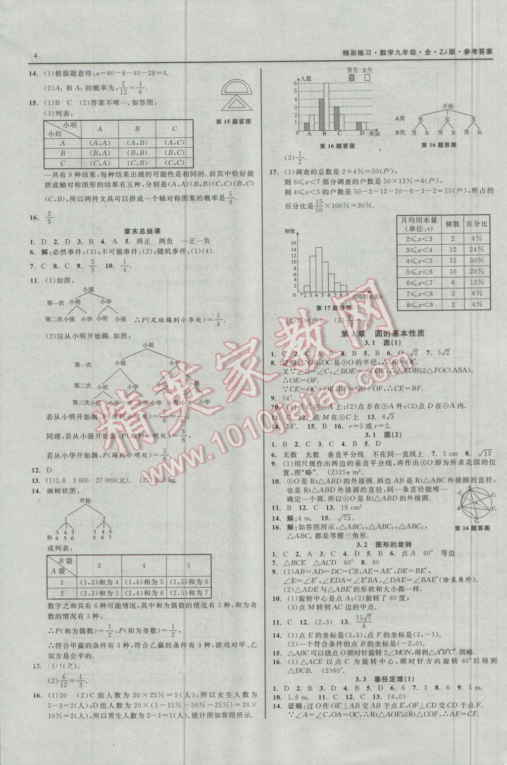 2016年精彩練習(xí)就練這一本九年級(jí)數(shù)學(xué)全一冊(cè)浙教版 第4頁(yè)