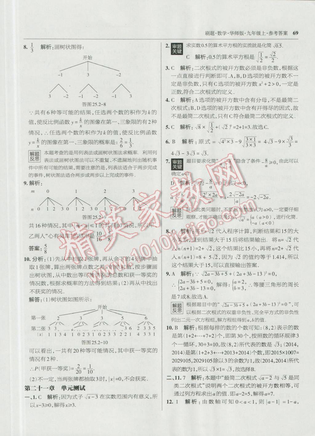 2016年北大綠卡刷題九年級(jí)數(shù)學(xué)上冊(cè)華師大版 第40頁(yè)