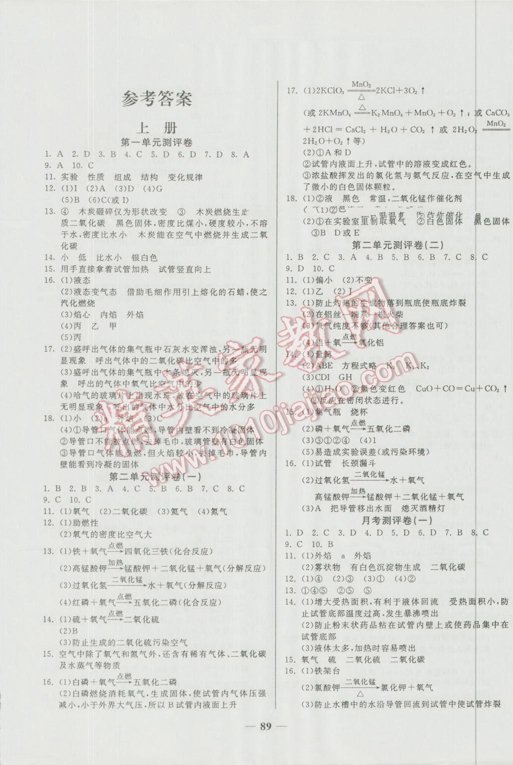 2016年培優(yōu)奪冠金卷名師點(diǎn)撥九年級(jí)化學(xué)全一冊(cè)人教版 第1頁(yè)