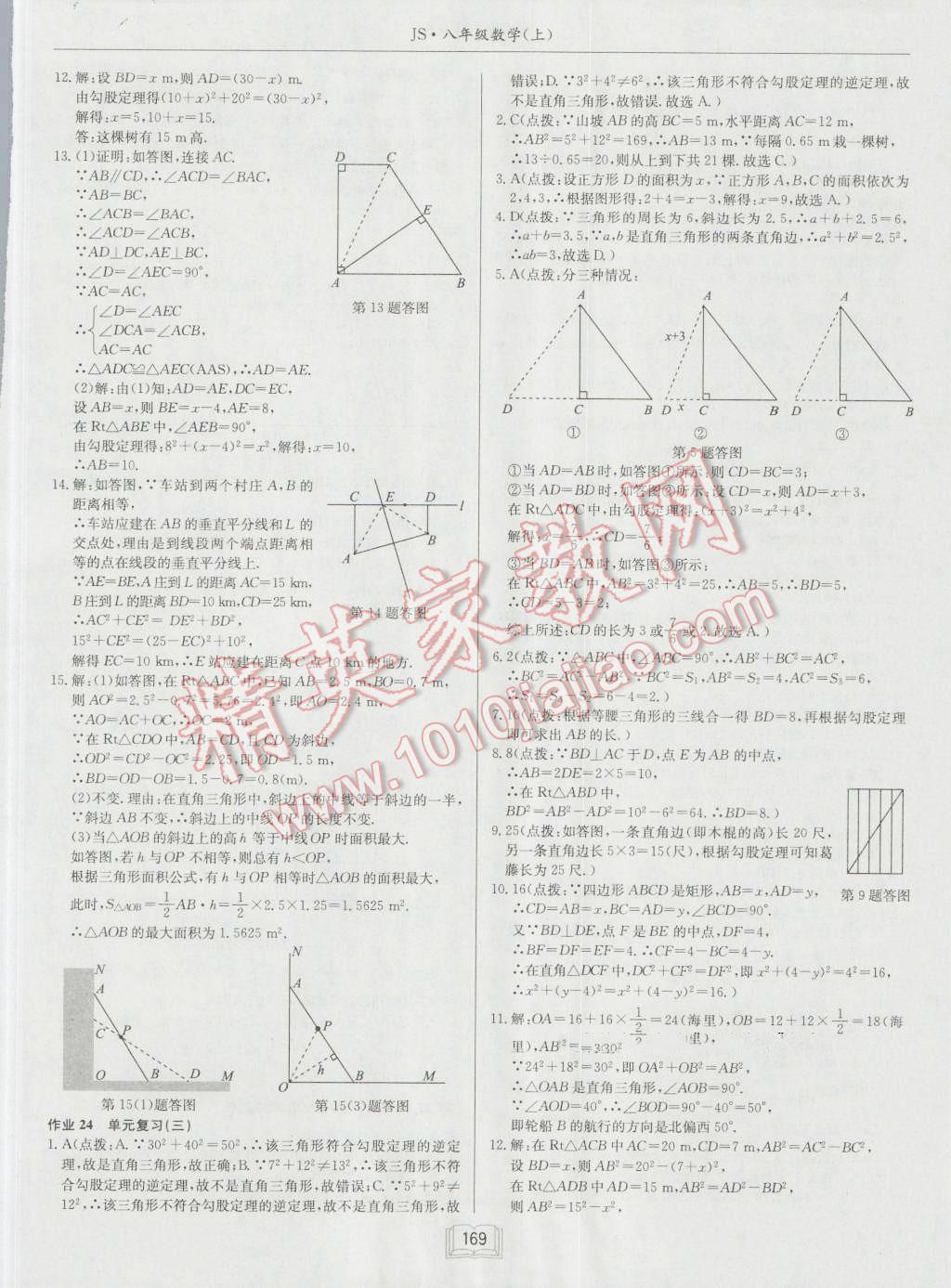 2016年启东中学作业本八年级数学上册江苏版 第17页