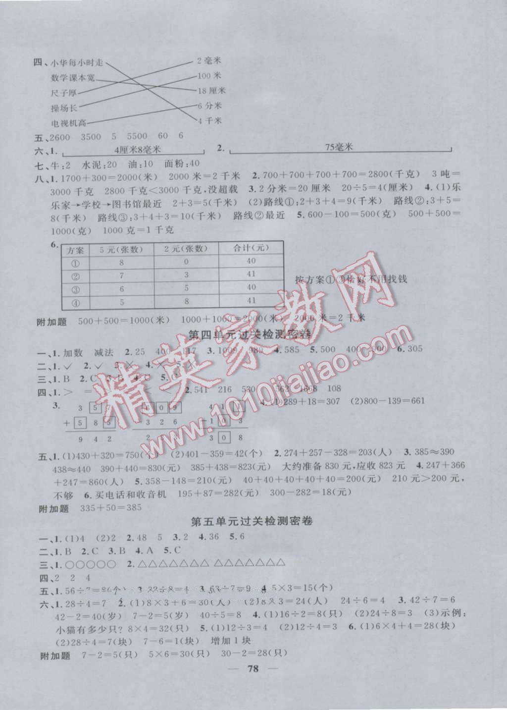 2016年一線名師全優(yōu)好卷三年級數(shù)學(xué)上冊人教版 第2頁