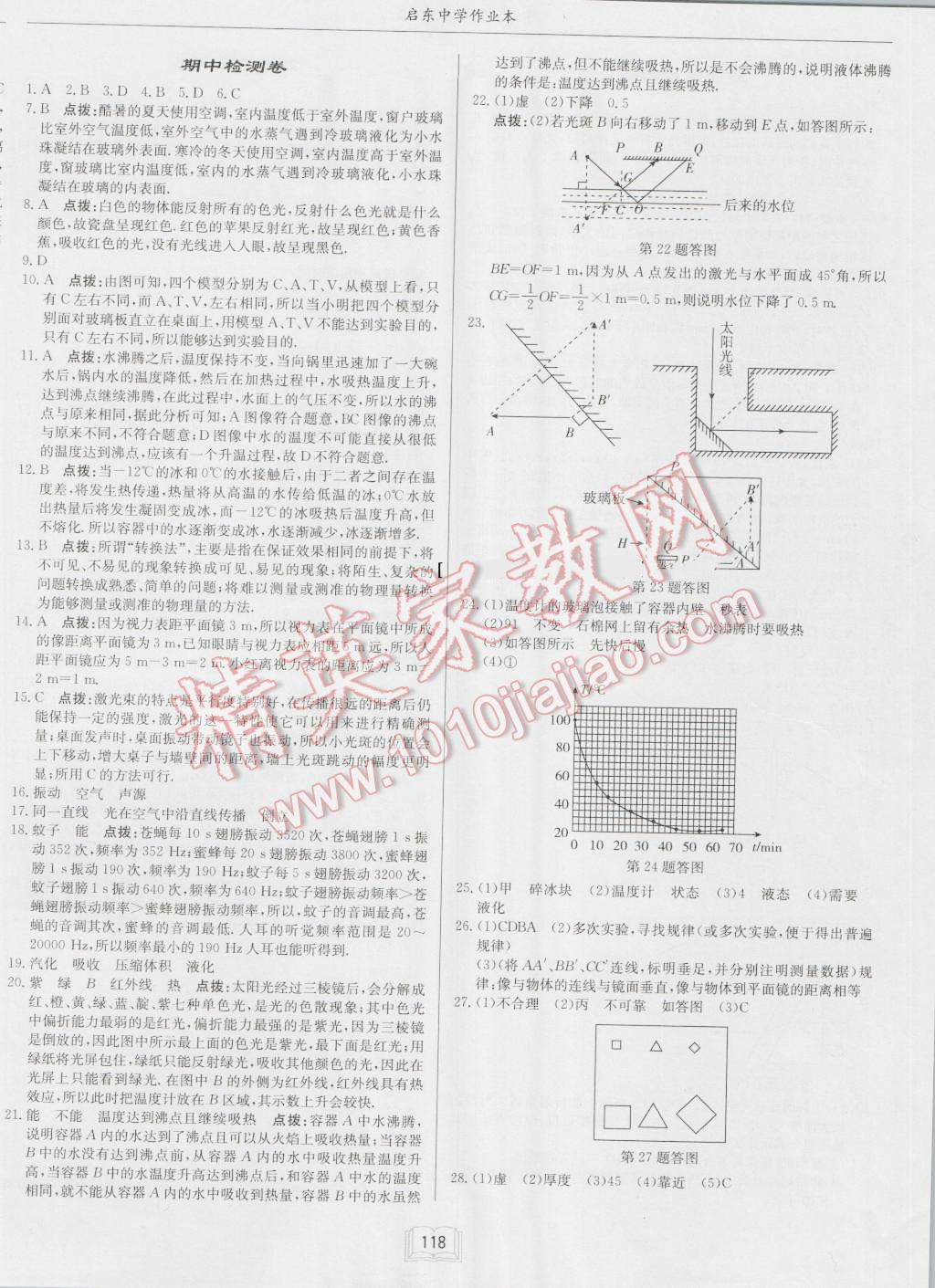 2016年啟東中學(xué)作業(yè)本八年級(jí)物理上冊(cè)江蘇版 第10頁(yè)