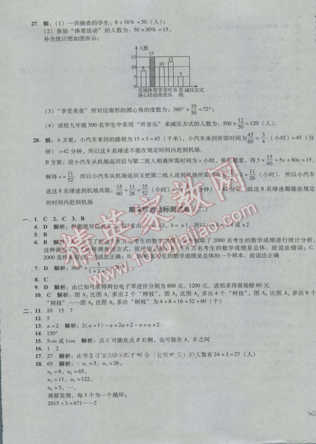 2016年单元加期末复习与测试七年级数学上册北师大版 第21页