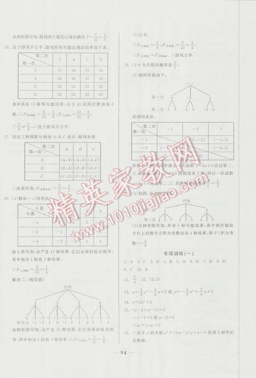 2016年培優(yōu)奪冠金卷名師點(diǎn)撥九年級(jí)數(shù)學(xué)全一冊(cè)人教版 第10頁(yè)