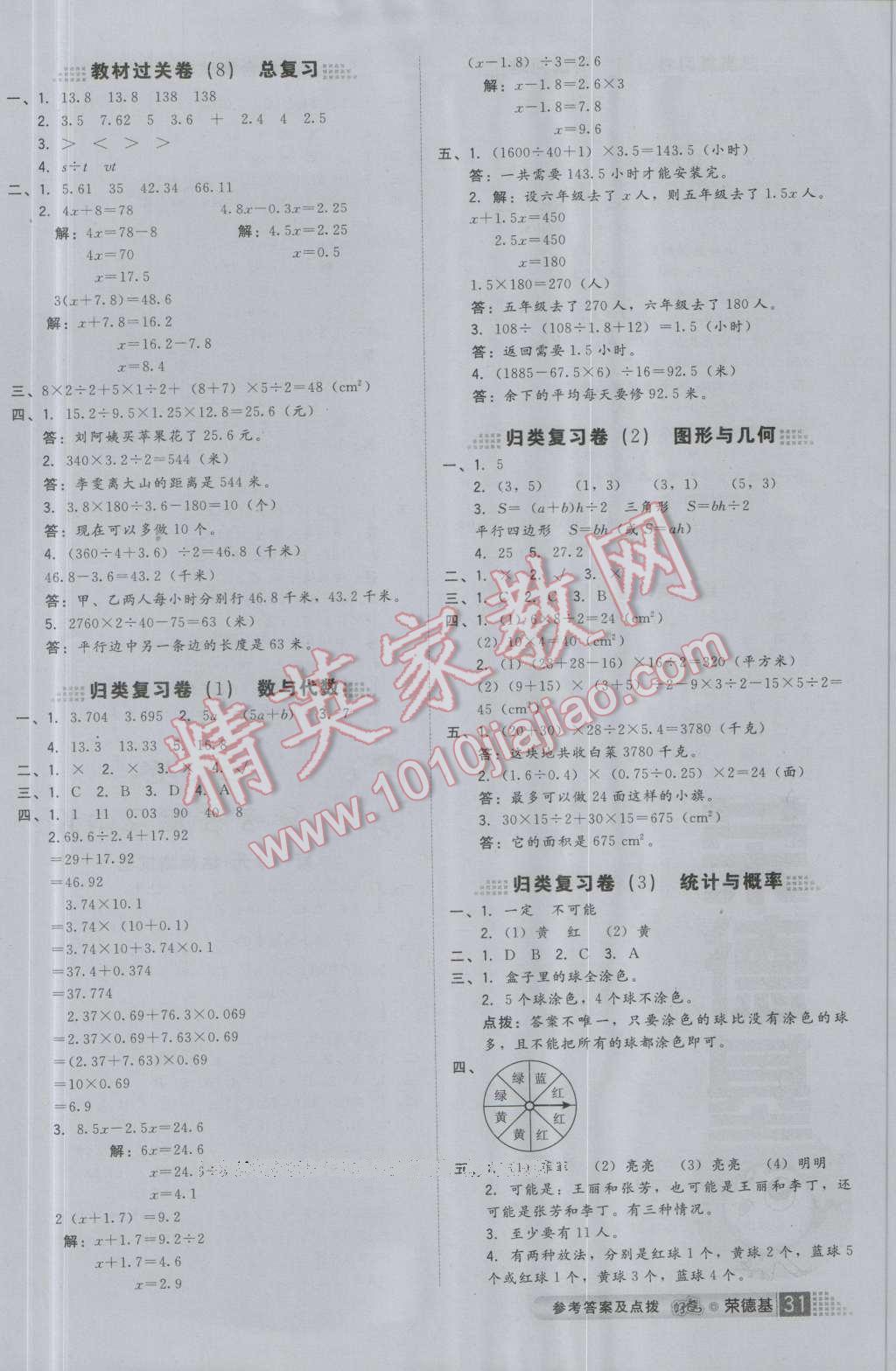 2016年好卷五年级数学上册人教版 第3页