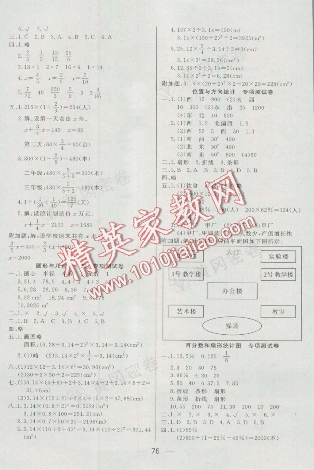 2016年王后雄黄冈密卷六年级数学上册人教版 第4页