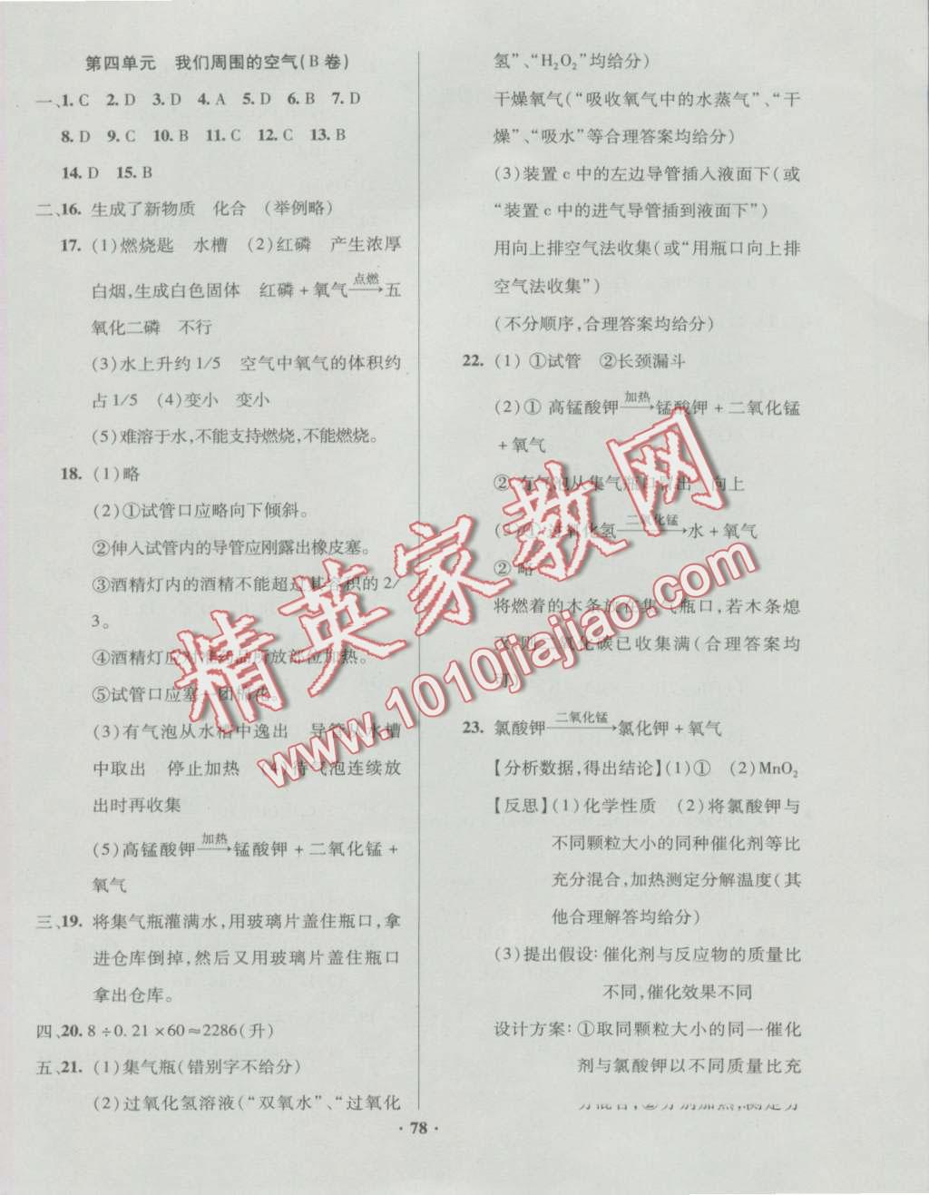 2016年優(yōu)化奪標(biāo)單元測試卷九年級化學(xué)上冊魯教版 第6頁