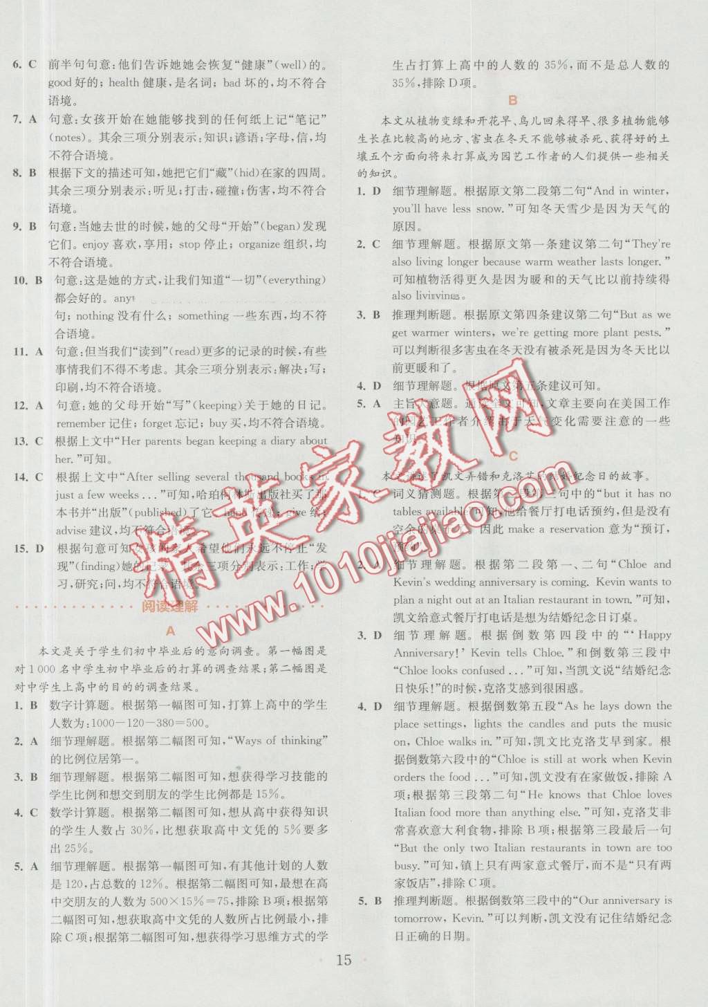 2016年通城學(xué)典初中英語(yǔ)閱讀組合訓(xùn)練八年級(jí)浙江專版 第15頁(yè)