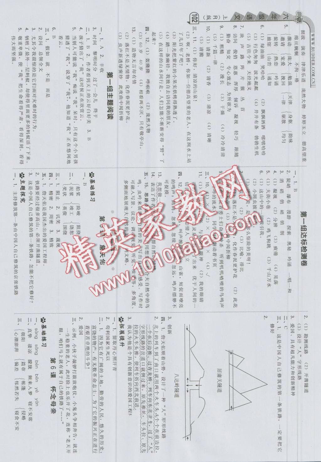 2016年綜合應(yīng)用創(chuàng)新題典中點六年級語文上冊人教版 第2頁