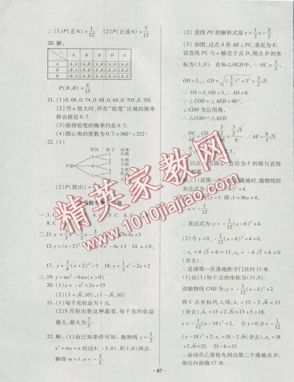 2016年优化夺标单元测试卷九年级数学上册人教版 第7页