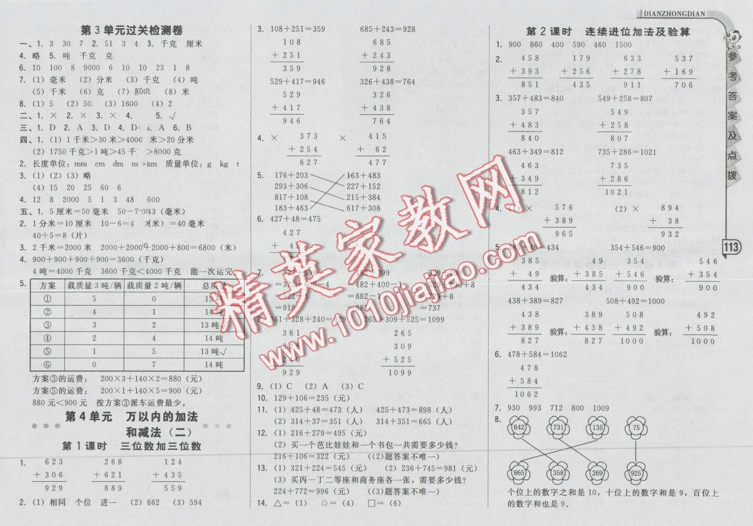 2016年綜合應用創(chuàng)新題典中點三年級數(shù)學上冊人教版 第5頁