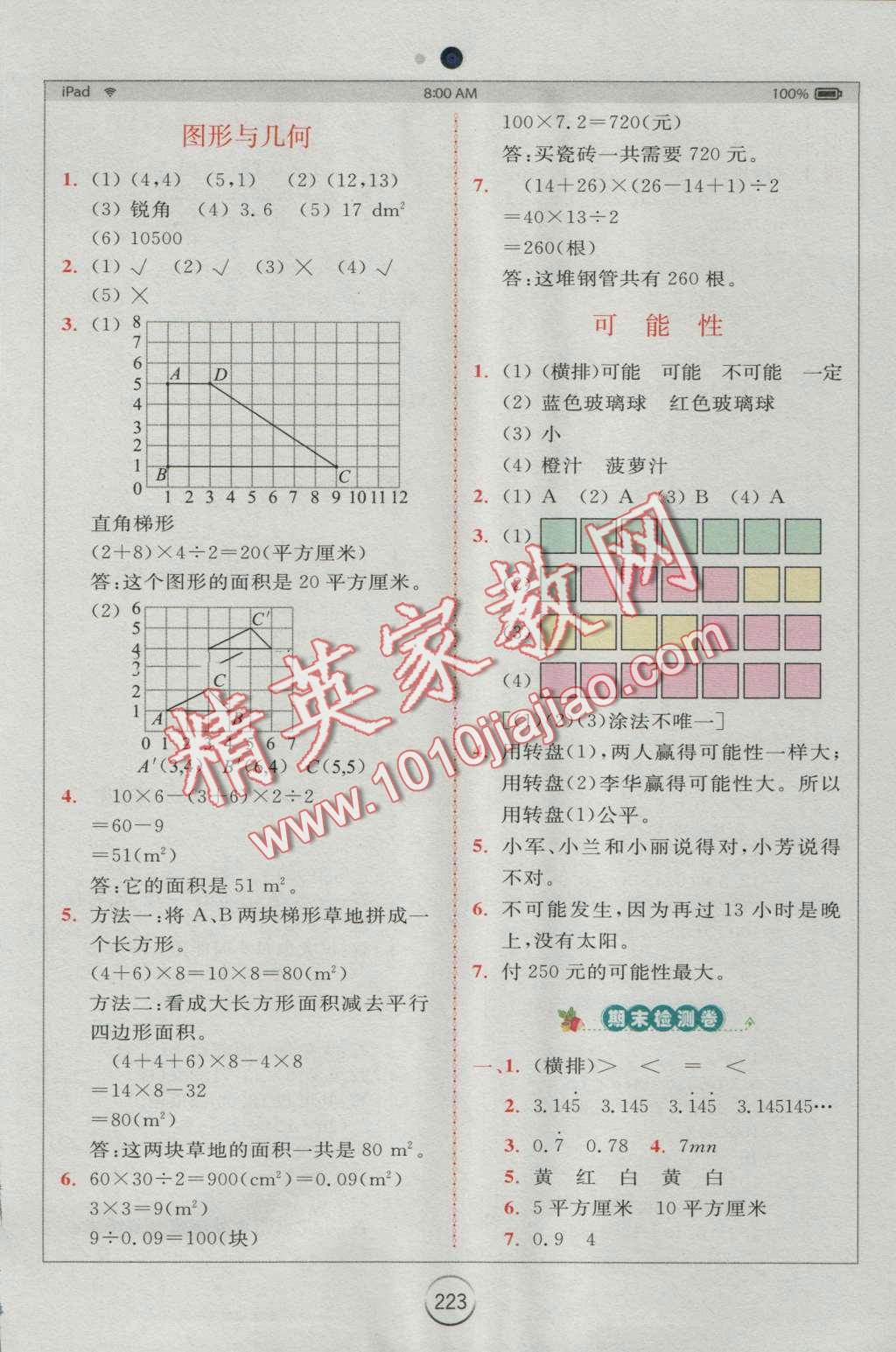 2016年全易通小学数学五年级上册人教版 第20页