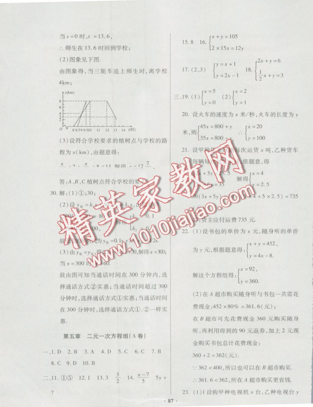 2016年优化夺标单元测试卷八年级数学上册北师大版 第8页