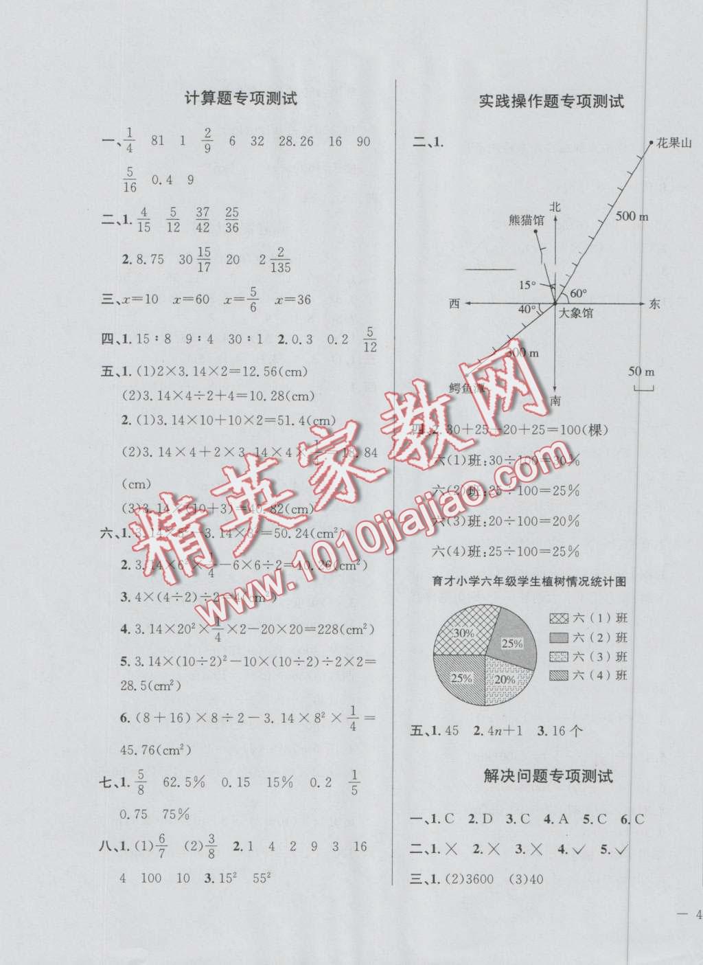 2016年小學(xué)教材全測六年級數(shù)學(xué)上冊人教版 第5頁