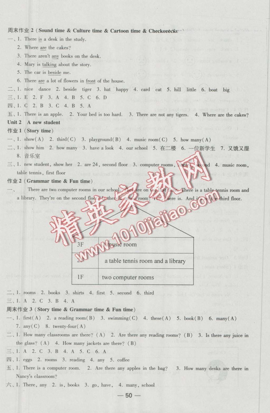 2016年随堂练1加2课时金练五年级英语上册江苏版 第2页