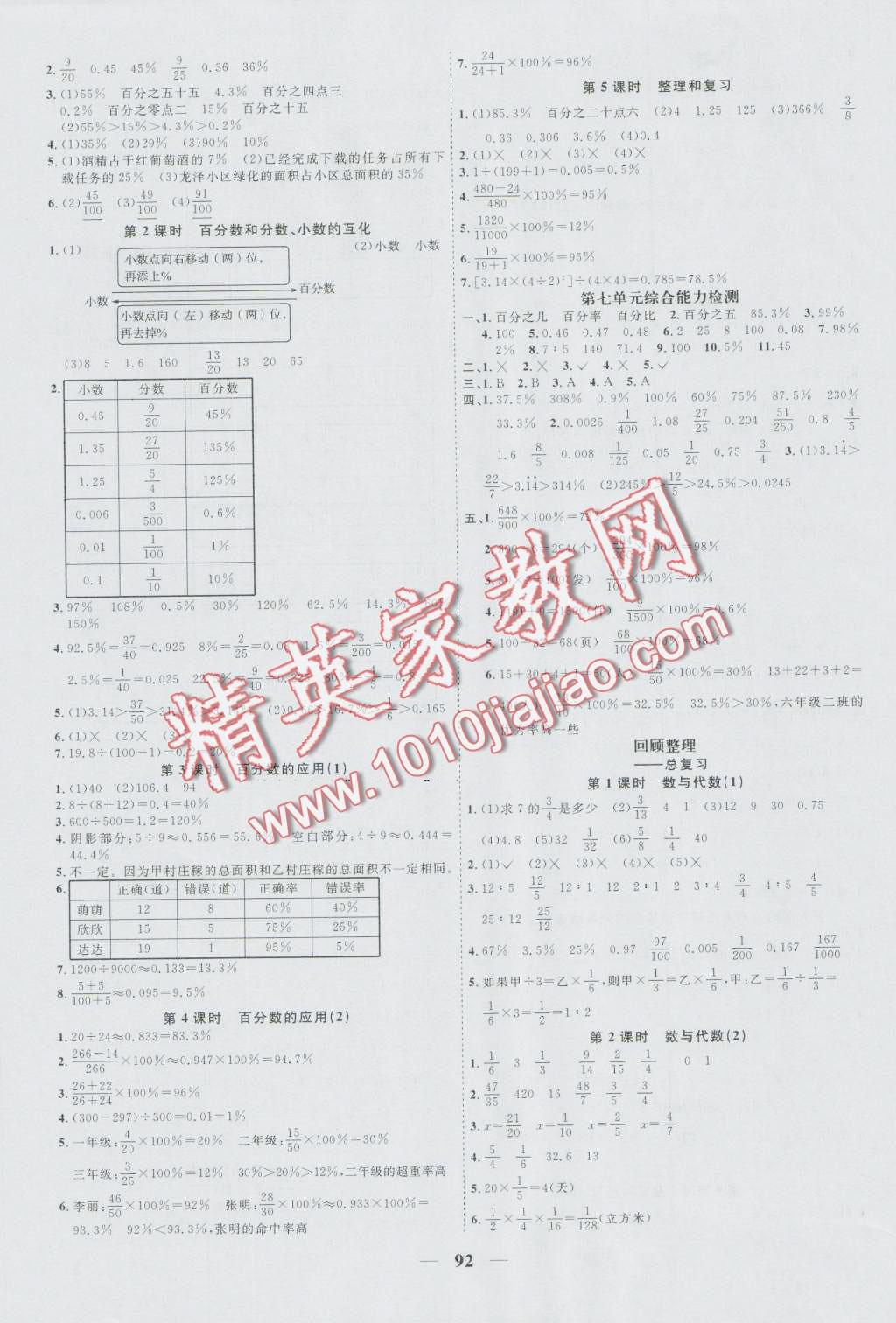 2016年陽光課堂課時(shí)優(yōu)化作業(yè)六年級數(shù)學(xué)上冊青島版 第8頁