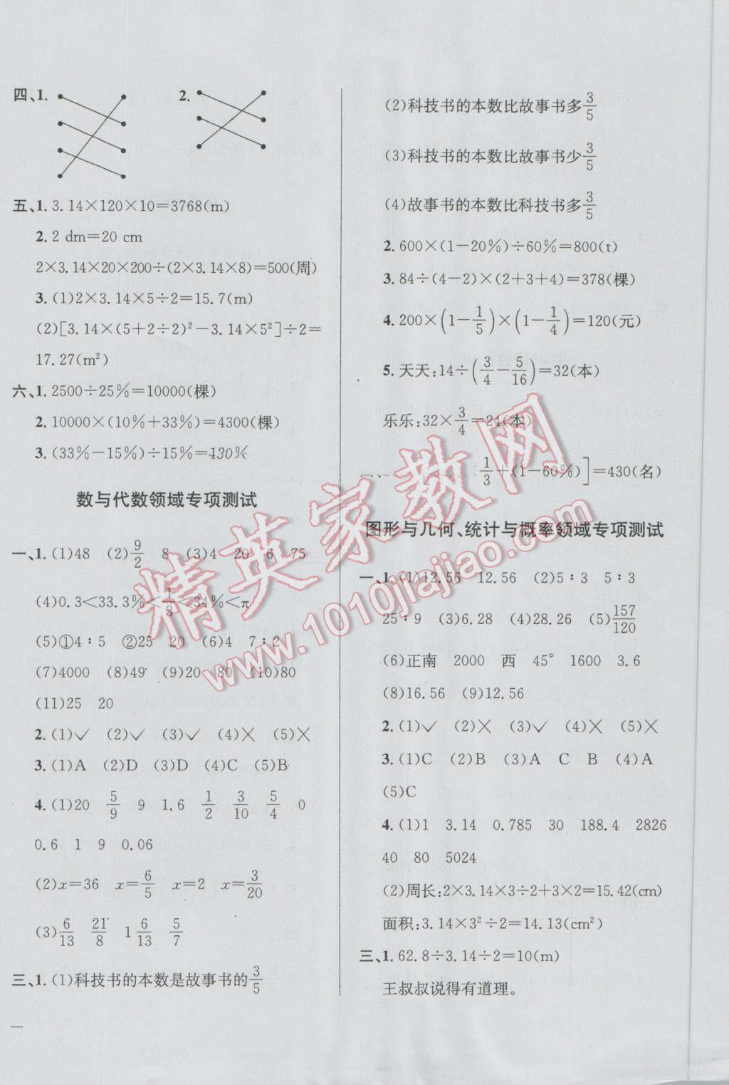 2016年小學教材全測六年級數(shù)學上冊人教版 第6頁