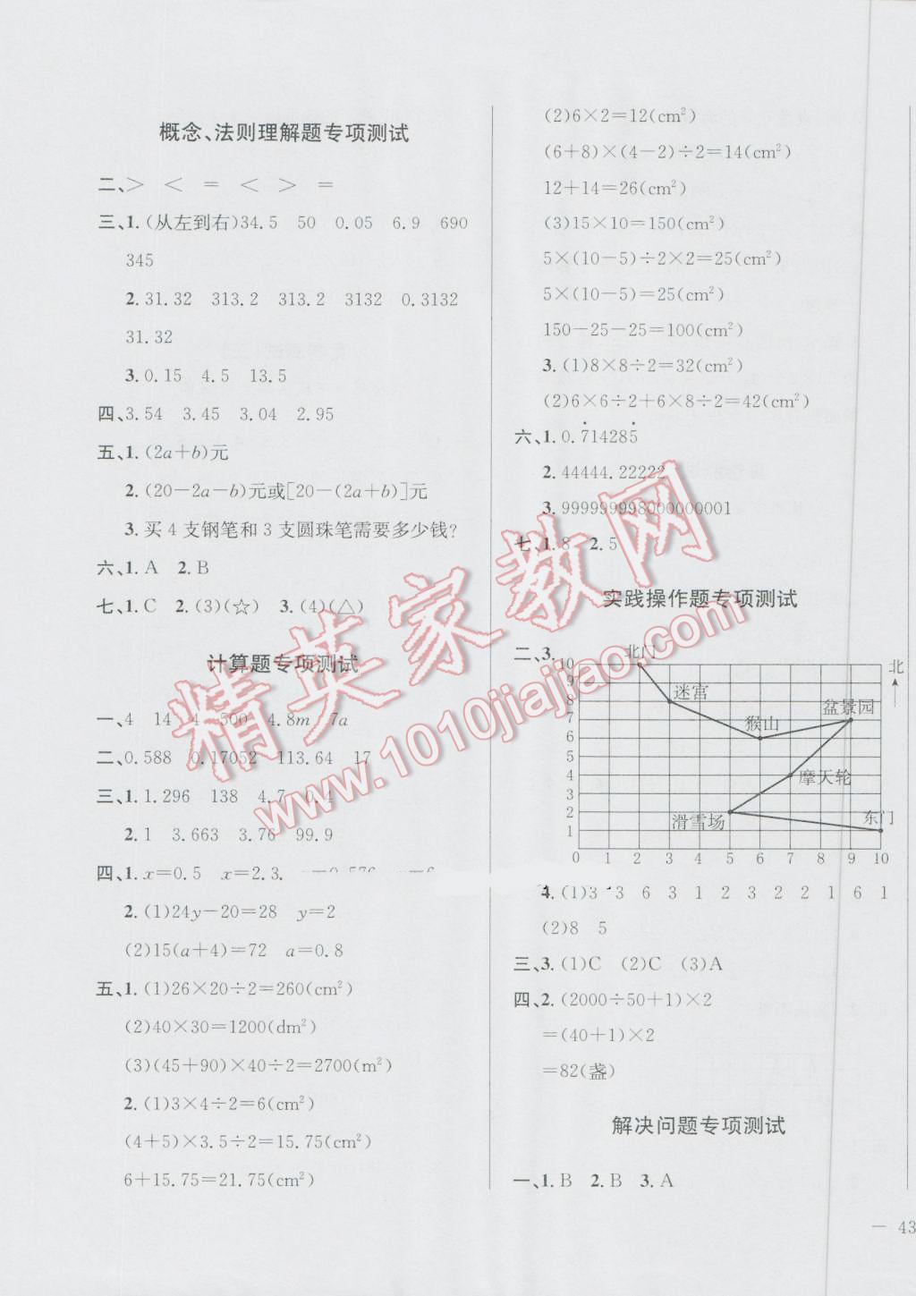 2016年小學(xué)教材全測(cè)五年級(jí)數(shù)學(xué)上冊(cè)人教版 第5頁(yè)