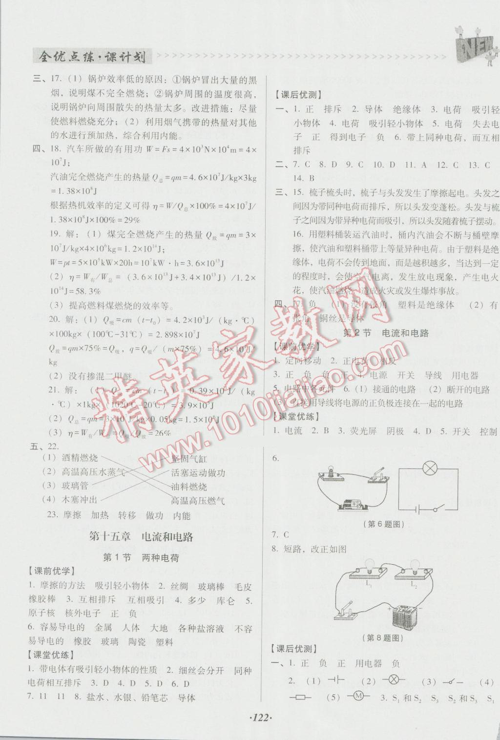 2016年全優(yōu)點(diǎn)練課計(jì)劃九年級(jí)物理上冊(cè)人教版 第4頁(yè)