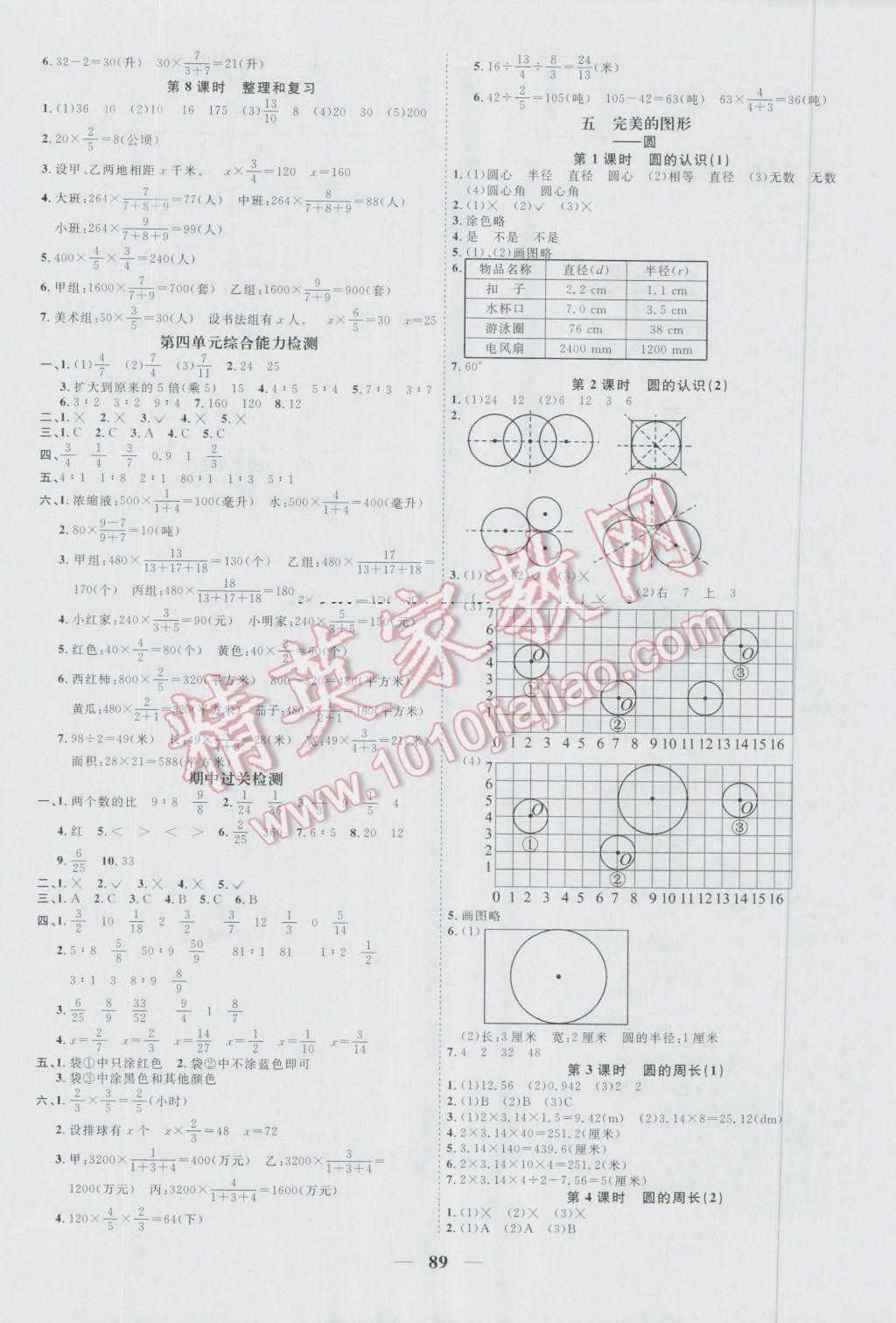 2016年陽光課堂課時優(yōu)化作業(yè)六年級數(shù)學上冊青島版 第5頁