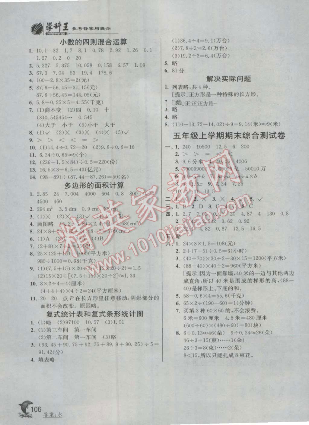 2016年實(shí)驗(yàn)班提優(yōu)訓(xùn)練五年級(jí)數(shù)學(xué)上冊(cè)蘇教版 第11頁(yè)