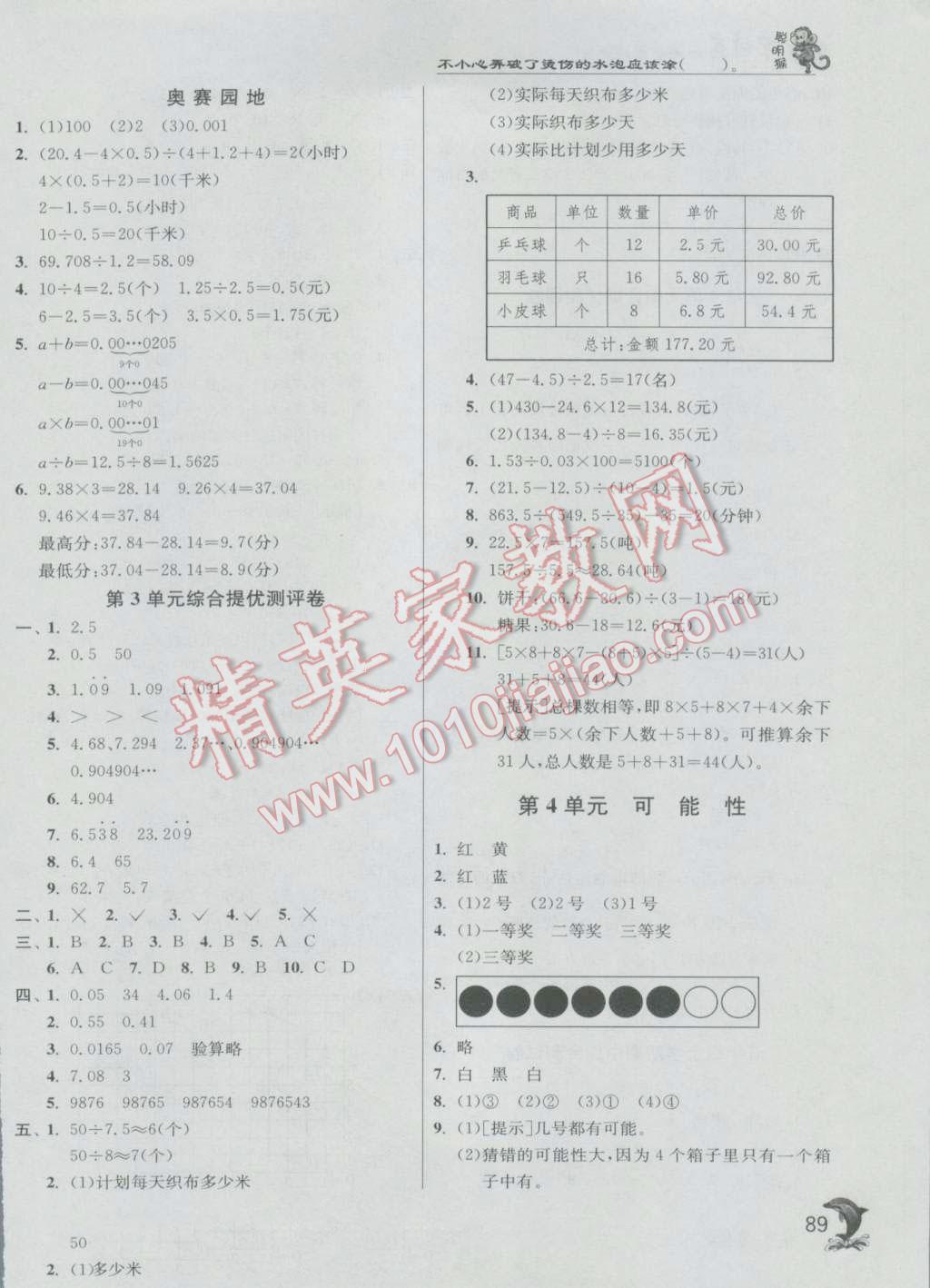2016年實(shí)驗(yàn)班提優(yōu)訓(xùn)練五年級(jí)數(shù)學(xué)上冊(cè)人教版 第6頁(yè)