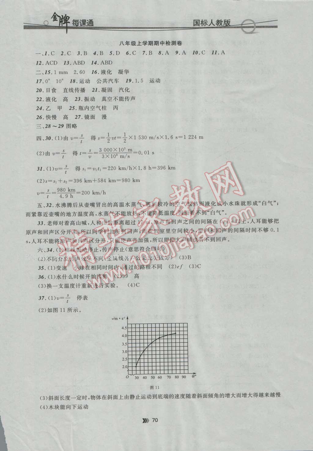 2016年點(diǎn)石成金金牌每課通八年級(jí)物理上冊(cè)人教版 第6頁