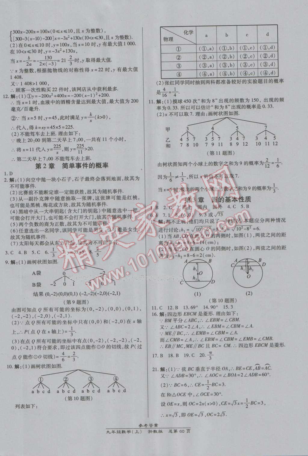 2016年高效課時(shí)通10分鐘掌控課堂九年級(jí)數(shù)學(xué)全一冊(cè)浙教版B本浙江專版 第24頁(yè)