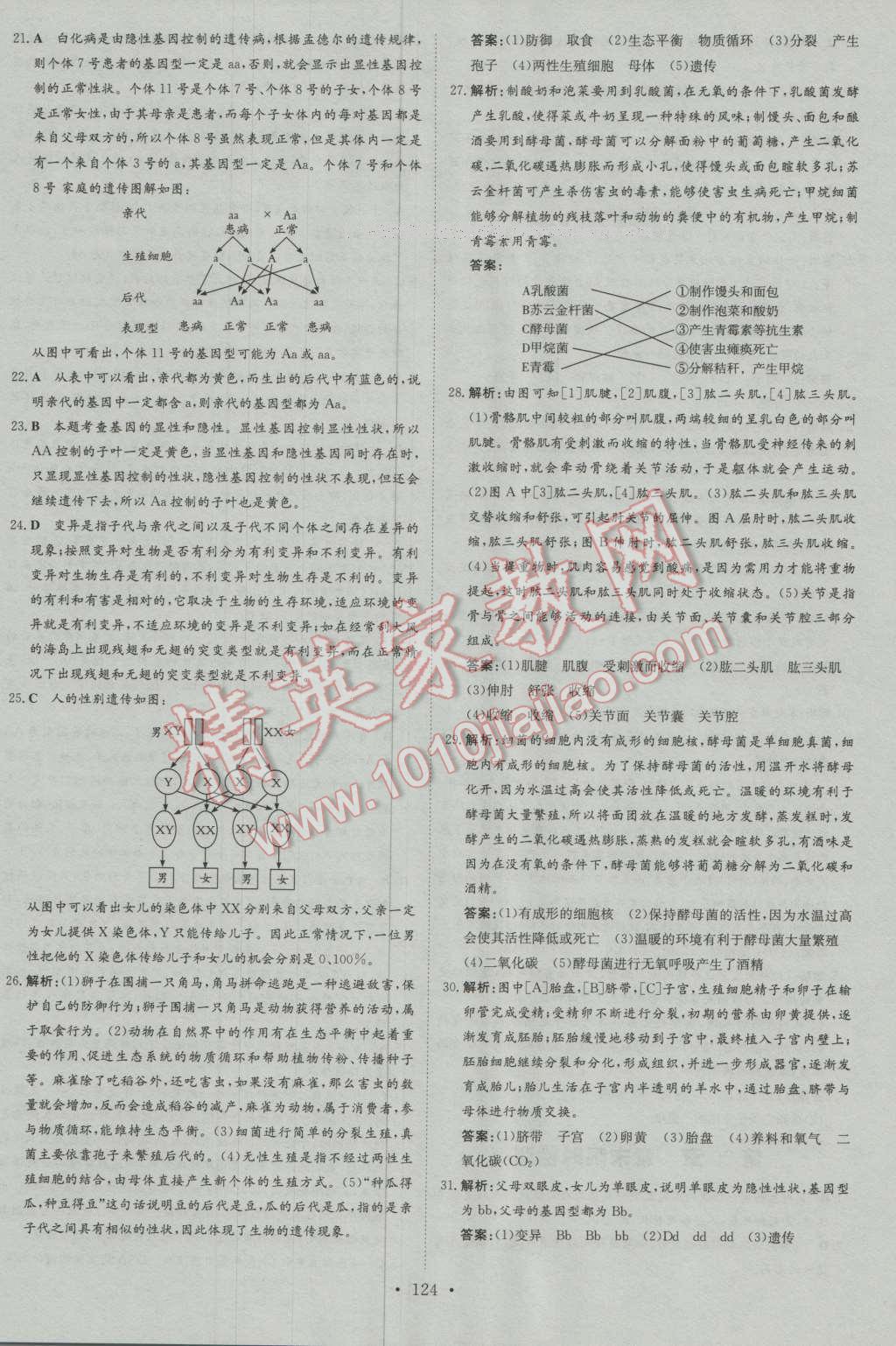 2016年初中同步學(xué)習(xí)導(dǎo)與練導(dǎo)學(xué)探究案八年級(jí)生物上冊(cè)北師大版 第24頁(yè)