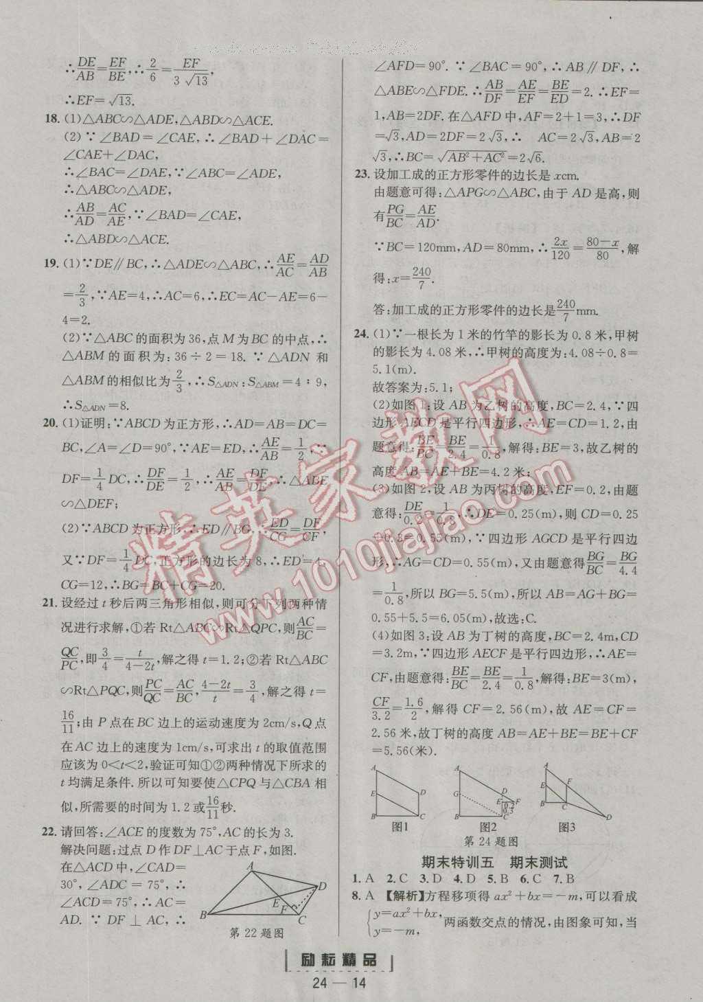 2016年励耘书业励耘活页周周卷九年级数学全学年 第14页