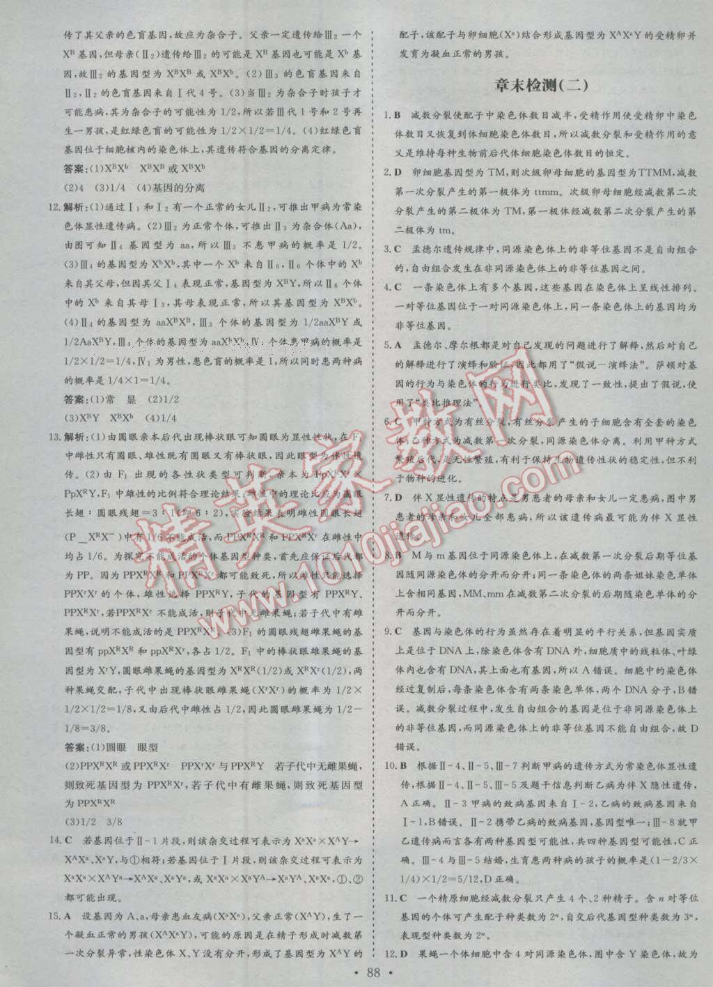 小題巧練生物必修2人教版 第10頁