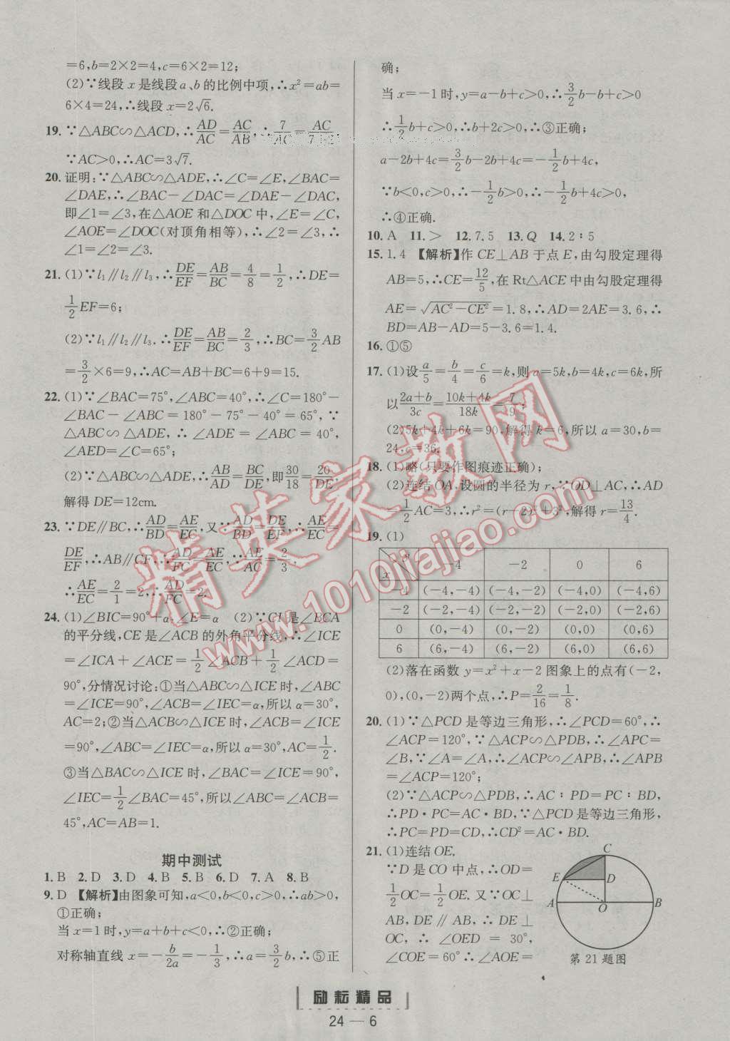 2016年励耘书业励耘活页周周卷九年级数学全学年 第6页