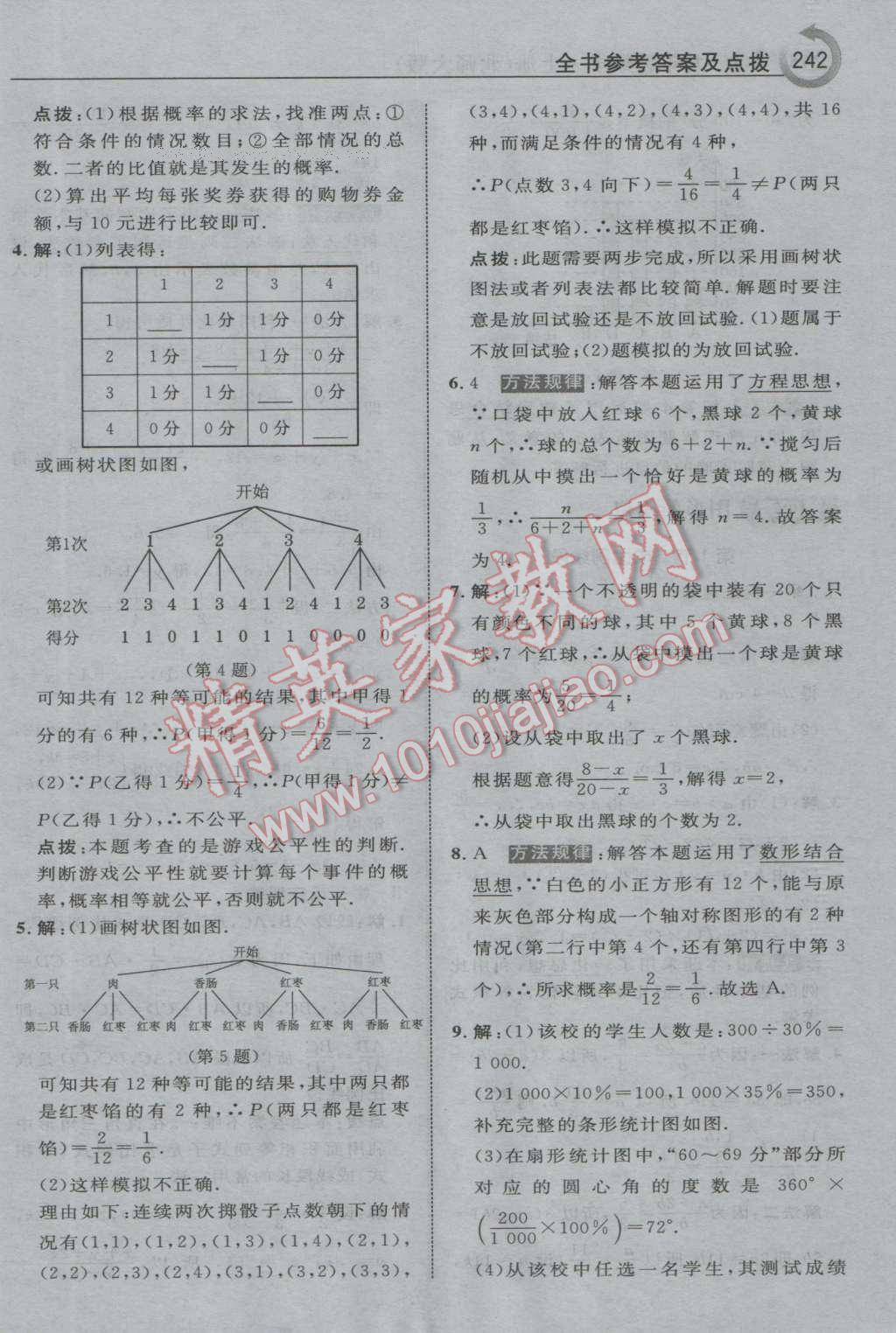 2016年特高級教師點撥九年級數(shù)學上冊北師大版 第28頁