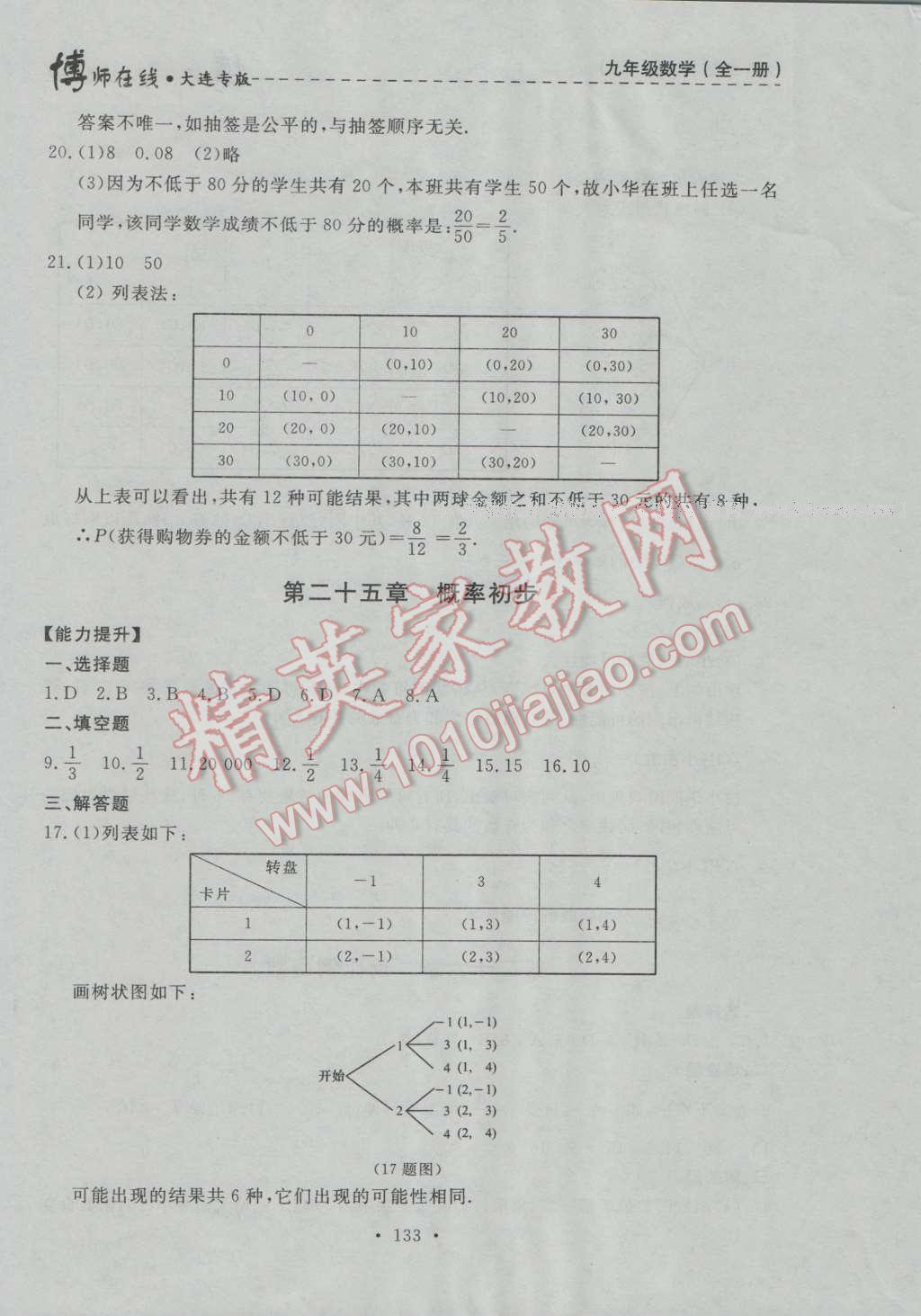 2016年博師在線九年級數(shù)學(xué)全一冊大連專版 第45頁