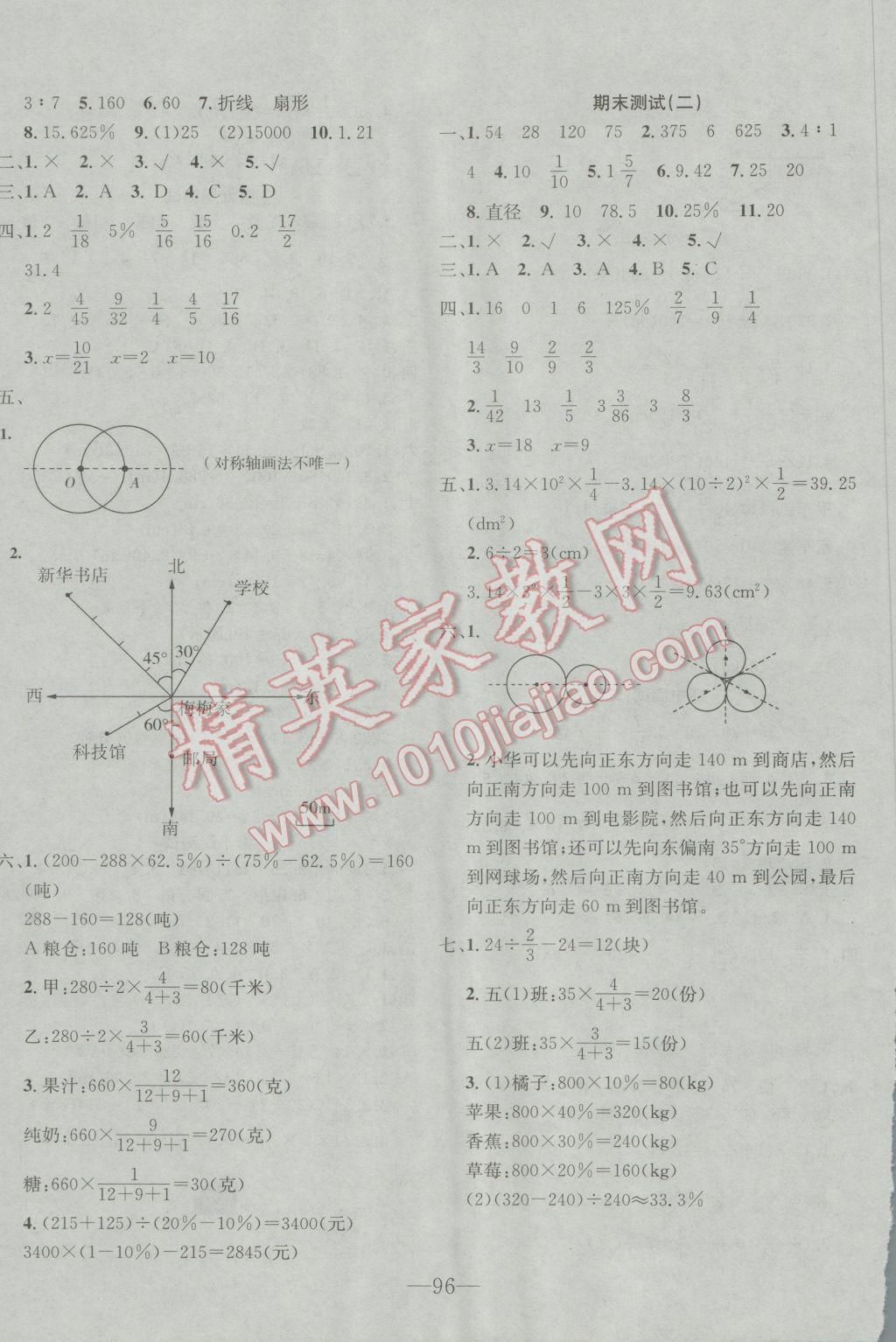 2016年英才计划全能好卷六年级数学上册人教版 第8页