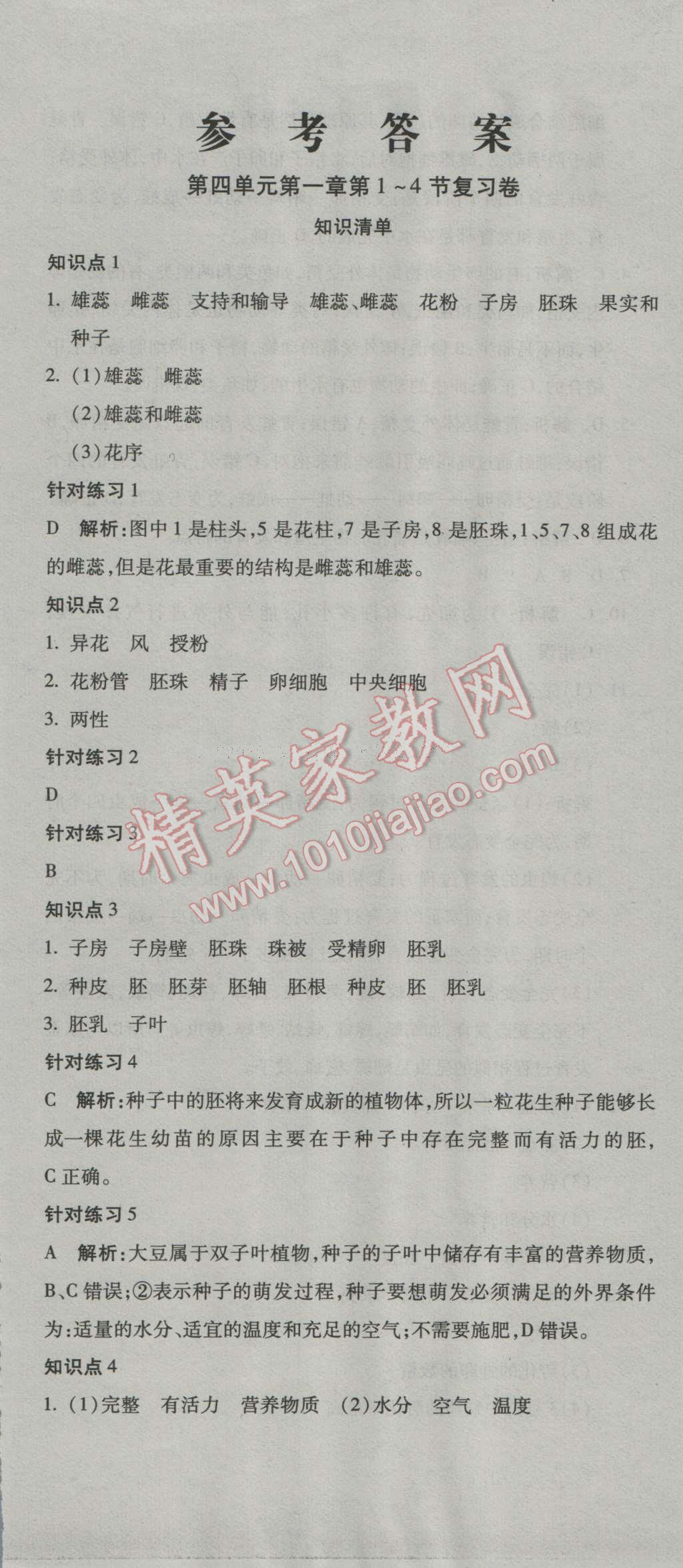 2016年奪冠沖刺卷八年級(jí)生物上冊(cè)濟(jì)南版 第1頁(yè)