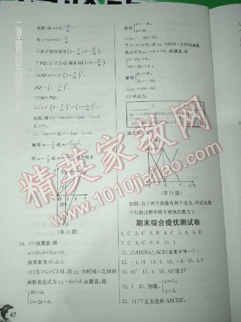 2016年實(shí)驗(yàn)班提優(yōu)訓(xùn)練八年級(jí)數(shù)學(xué)上冊(cè)蘇科版 第65頁(yè)