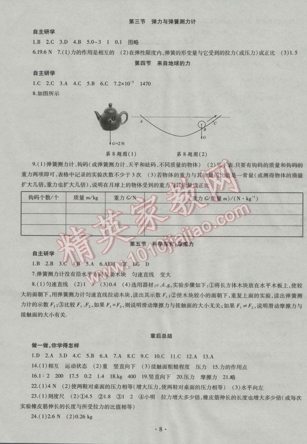 2016年同步学习八年级物理上册沪科版 第8页