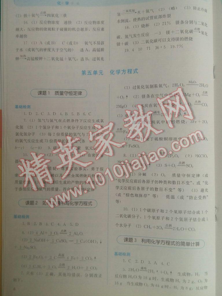 2016年人教金學(xué)典同步解析與測(cè)評(píng)九年級(jí)化學(xué)上冊(cè)人教版 第8頁(yè)