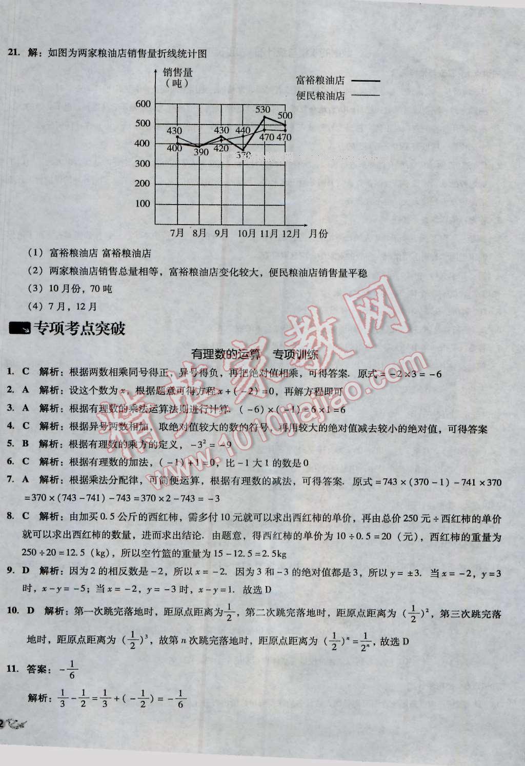 2016年單元加期末復習與測試七年級數(shù)學上冊湘教版 第16頁