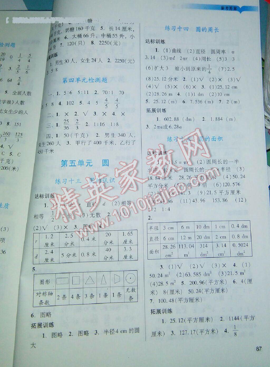 2016年陽光學業(yè)評價六年級數(shù)學上冊人教版 第5頁