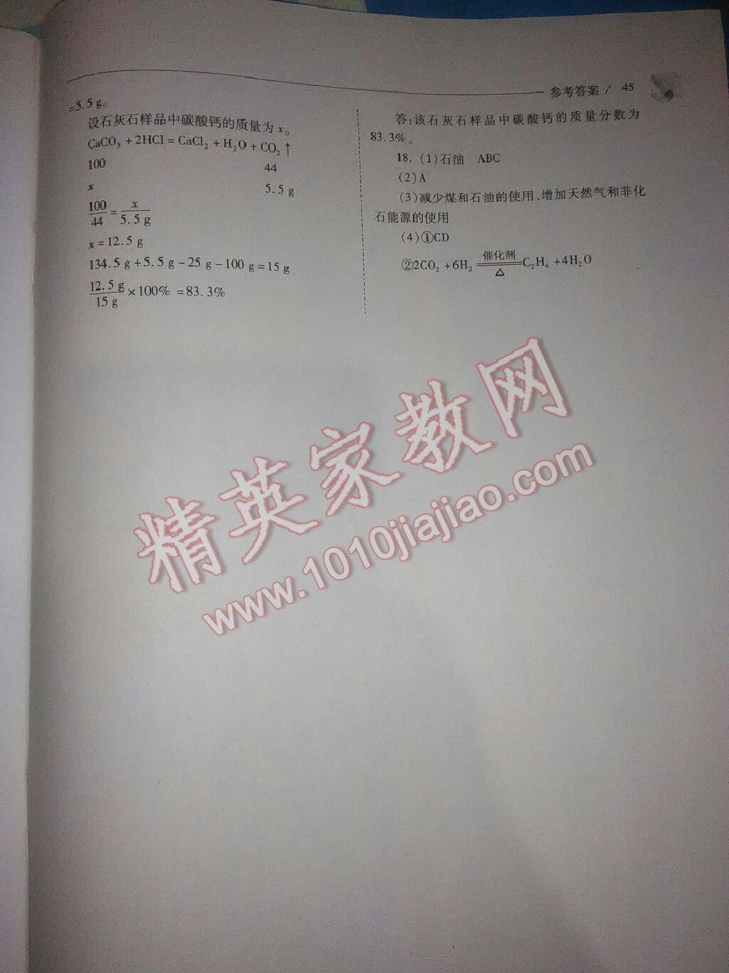 2016年新課程問題解決導(dǎo)學(xué)方案九年級化學(xué)上冊人教版 第50頁