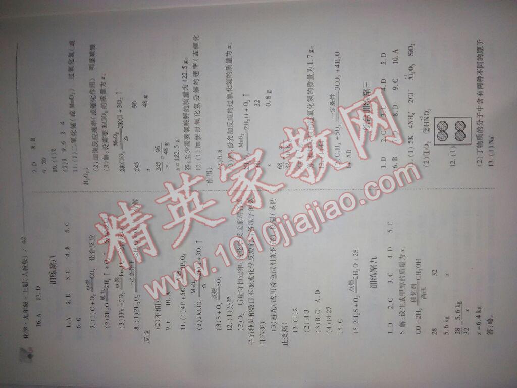 2016年新課程問題解決導(dǎo)學(xué)方案九年級(jí)化學(xué)上冊(cè)人教版 第47頁