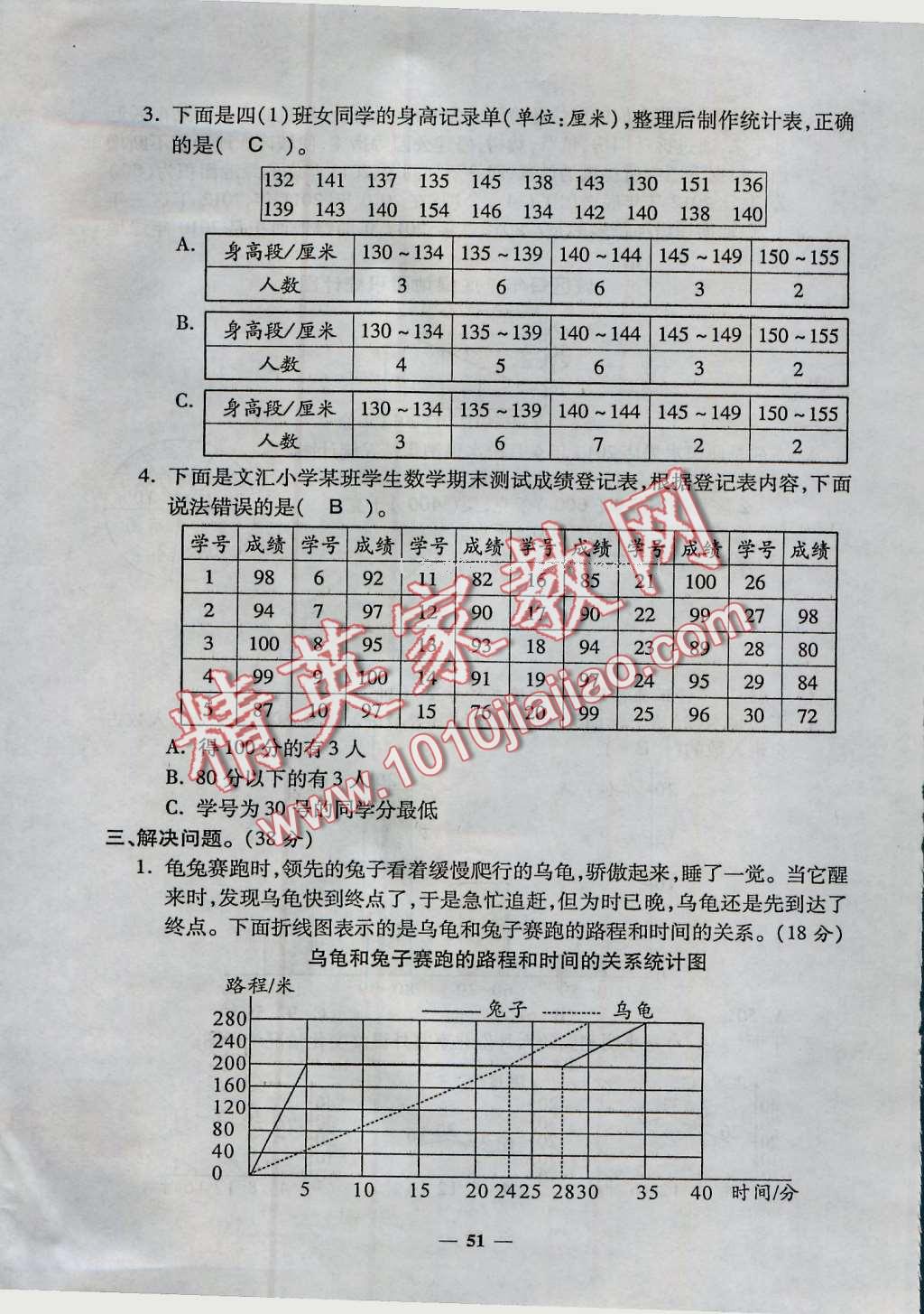 2016年特優(yōu)練考卷六年級(jí)數(shù)學(xué)上冊(cè)北師大版 第51頁