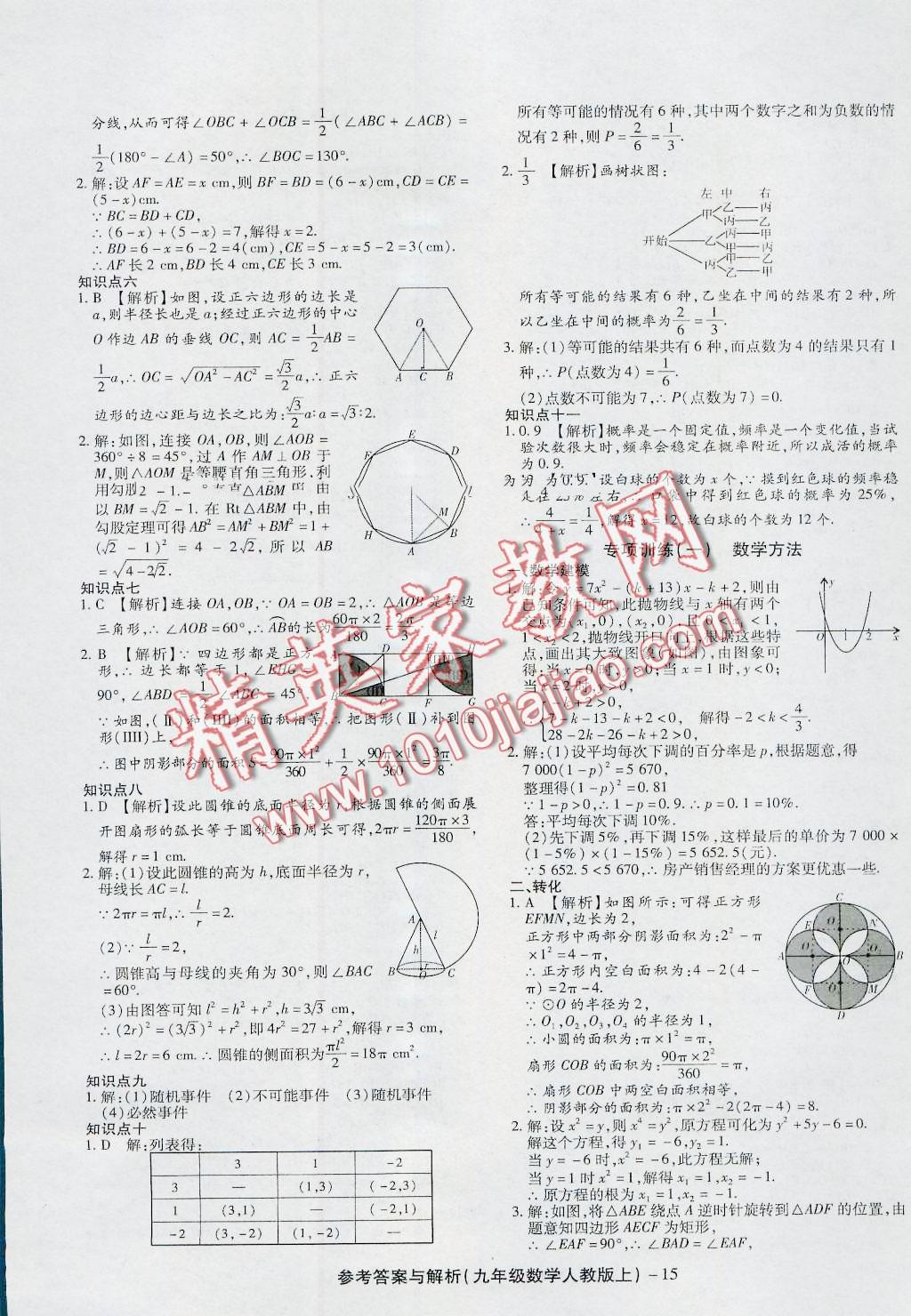 2016年練考通全優(yōu)卷九年級數(shù)學(xué)上冊人教版 第15頁