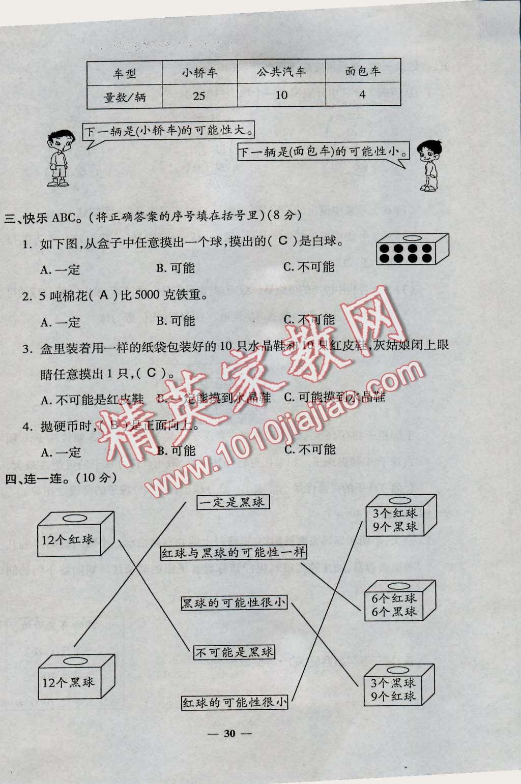 2016年特優(yōu)練考卷五年級(jí)數(shù)學(xué)上冊(cè)人教版 第30頁(yè)