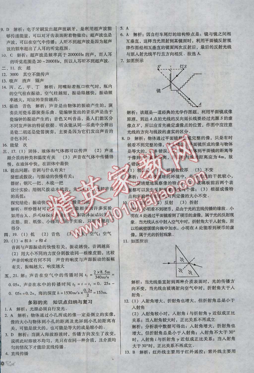 2016年單元加期末復(fù)習(xí)與測(cè)試八年級(jí)物理上冊(cè)滬科版 第4頁(yè)