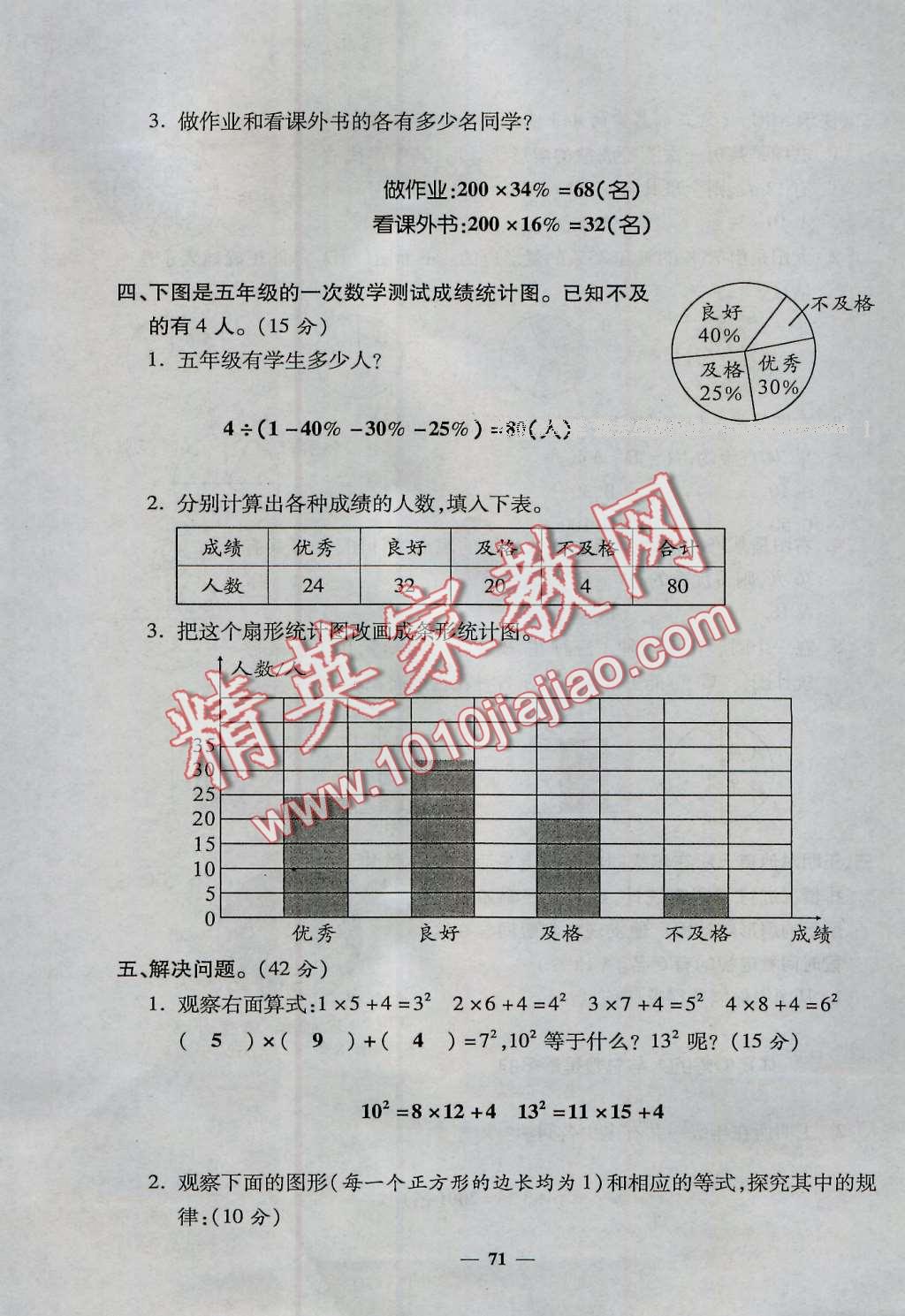 2016年特優(yōu)練考卷六年級數(shù)學(xué)上冊人教版 第71頁