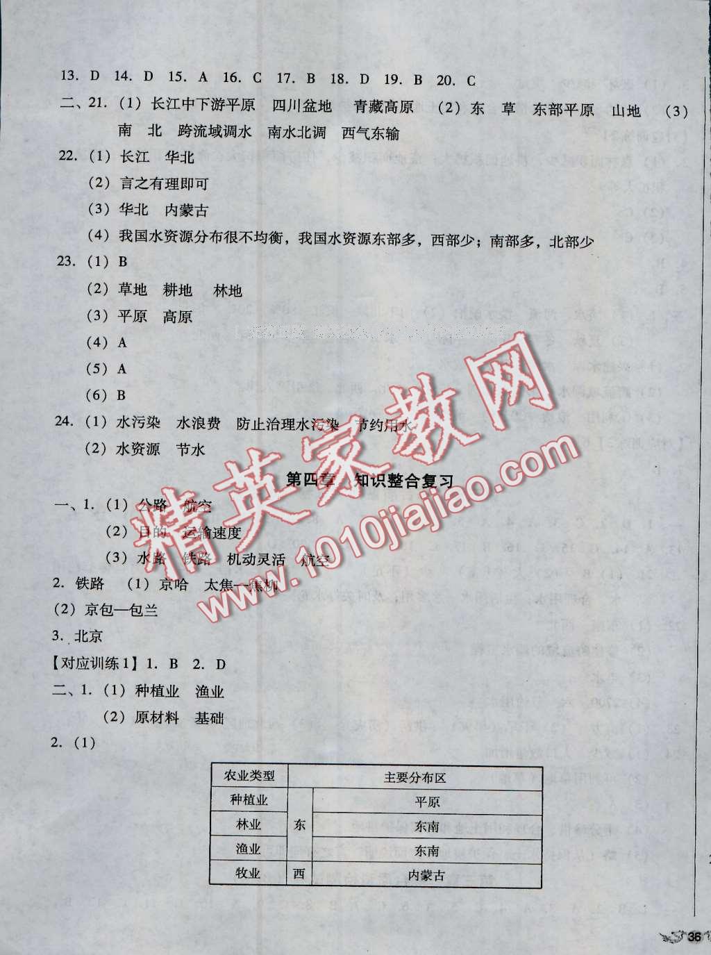 2016年單元加期末復(fù)習(xí)與測(cè)試八年級(jí)地理上冊(cè)人教版 第7頁