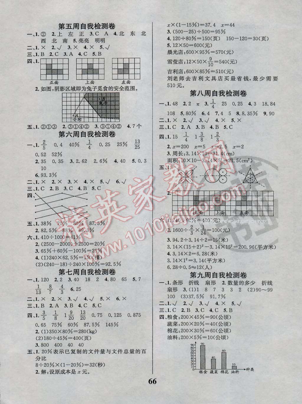 2016年名師名校全能金卷六年級數(shù)學(xué)上冊北師大版 第6頁